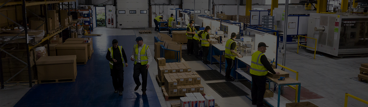 Arial shot of the shop floor at Signal Plastics